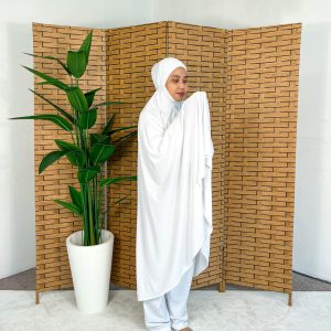 Telekung Mini Berpoket Zulhijjah (Putih)
