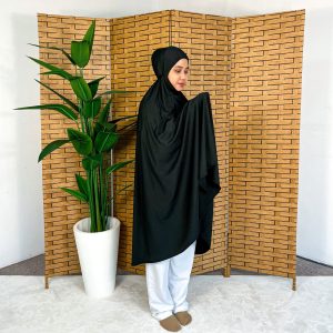 Telekung Mini Berpoket Zulhijjah (Hitam)
