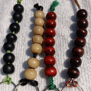 Tasbih Keychain Kayu Kukun 7 Biji