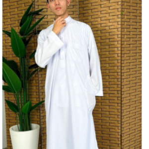 Jubah Tahfiz Lelaki Dewasa (PUTIH/HITAM)